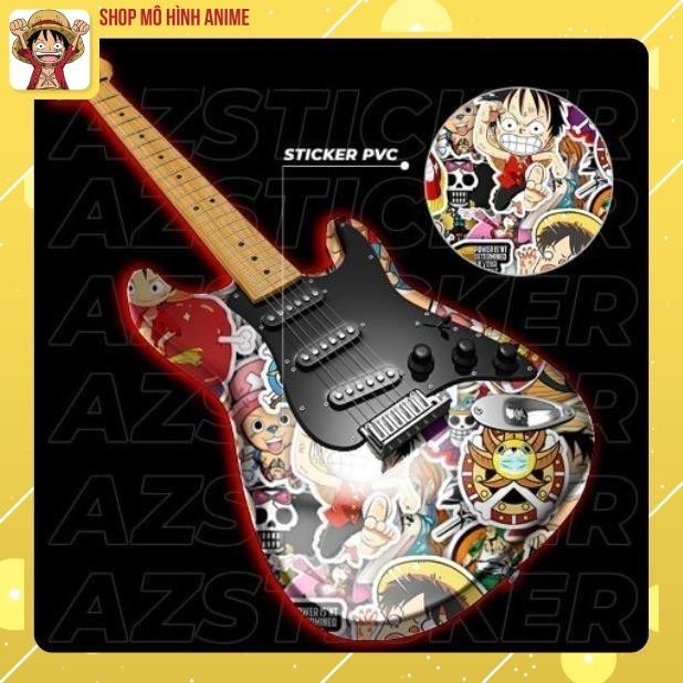 Sticker One Pice - Đảo Hải Tặc, Dán Mũ Bảo Hiểm, Điện Thoại, Laptop, PVC Chống Nước, Chống Bay Màu