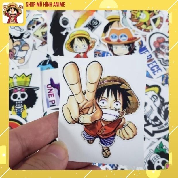 Sticker One Pice - Đảo Hải Tặc, Dán Mũ Bảo Hiểm, Điện Thoại, Laptop, PVC Chống Nước, Chống Bay Màu