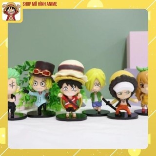 Mô Hình Nhân Vật OnePiece, Luffy, Zoro, Sanchi ChiBi, Cao 12,5cm - Trang Trí Decor Phòng Học - Tượng Figure One Piece