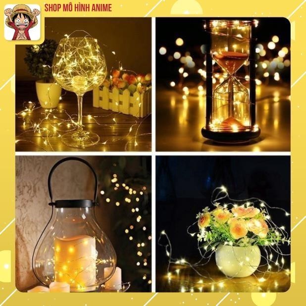 Dây Đèn Led 1M/2M Dùng Pin, Dây Led Fairylight Decor Phòng Kèm Pin Sẵn, Đủ Màu Sắc