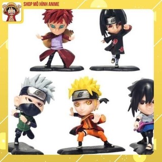 Mô hình naruto chibi, bộ 5 mô hình naruto, kakashi, itachi, garaa, sasuke siêu đẹp cao 8,5 cm - tượng figure