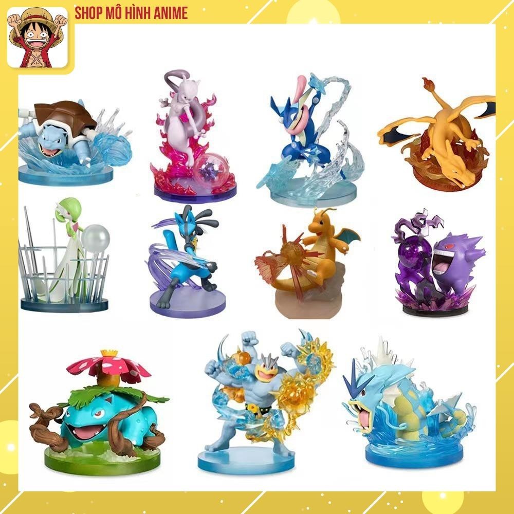 Mô Hình Pokemon Huyền Thoại Hiệu Ứng Skill Đặc Biệt, Pikachu, Lizardo, Cao 17cm, Mô Hình Decor Trang Trí, Bộ Sưu Tập
