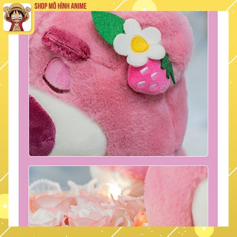 Hôp Quà Tặng Trong Suốt, Gấu Dâu Lotso Ôm Hoa Hồng Siêu Dễ Thương, Có Đèn Led, Thích Hợp Làm Quà Tặng Sinh Nhật