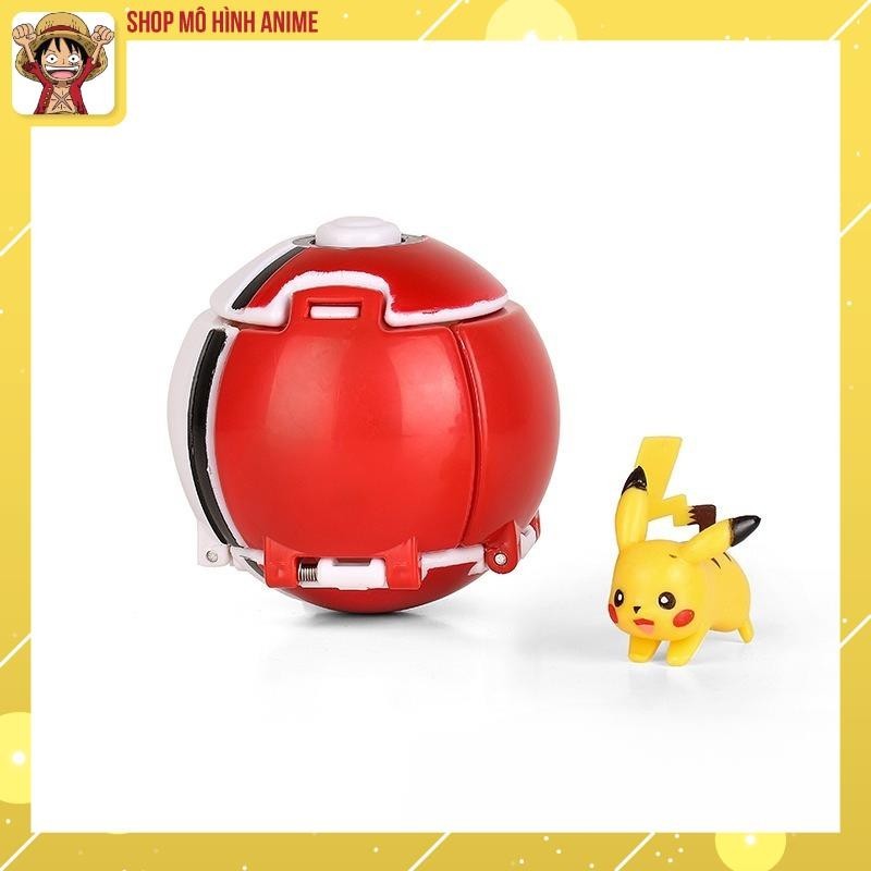 Đồ Chơi 4 Quả Cầu Pokemon Tự Động Ném Thú, Mô Hình Pikachu, Đồ Chơi Dành Cho Bé, Quà Tặn Sinh Nhật