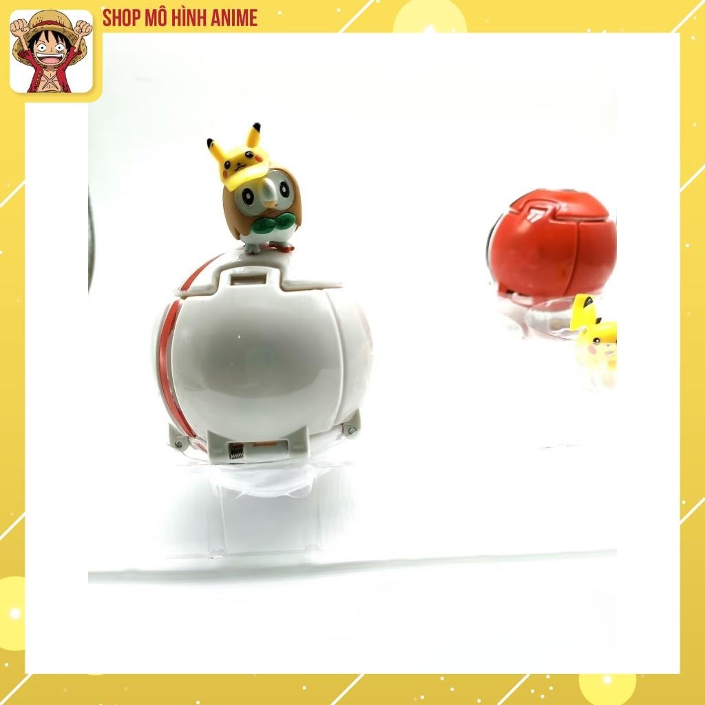 Đồ Chơi 4 Quả Cầu Pokemon Tự Động Ném Thú, Mô Hình Pikachu, Đồ Chơi Dành Cho Bé, Quà Tặn Sinh Nhật