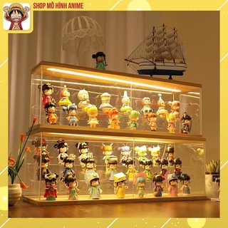 Kệ trưng bày lưu trữ mô hình pop mart, nước hoa, có ánh sáng, hộp trưng bày chống bụi, chống nước cao cấp