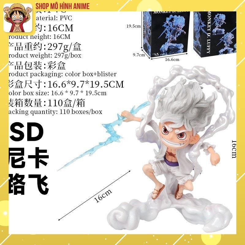 Mô Hình Luffy's 5th Gear, One Piece SD Nika Trái Cây Thức Tỉnh, Mô Hình Cao 16cm, Thích Hợp Decor Trang Trí, Bộ Sưu Tập