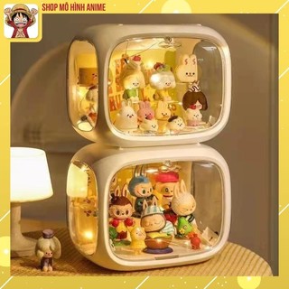  Tủ Acrylic Trưng Bày Mô Hình Popmart Bubble Mart Hộp Kệ Cao Cấp Chống Bụi Chống Nước Bảo Quản Đồ Vật Sach Sẽ 