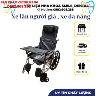 Xe lăn người già , xe đa năng, có bô,có thể ngả thành giường, gấp gọn - Xe lăn cho người bệnh