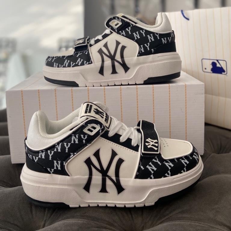 Giày Thể Thao Chất Lượng Cao MLB Chunky Quai Dán Họa Tiết Đen Trắng Phối Đồ Siêu Đẹp - thanggiaychina