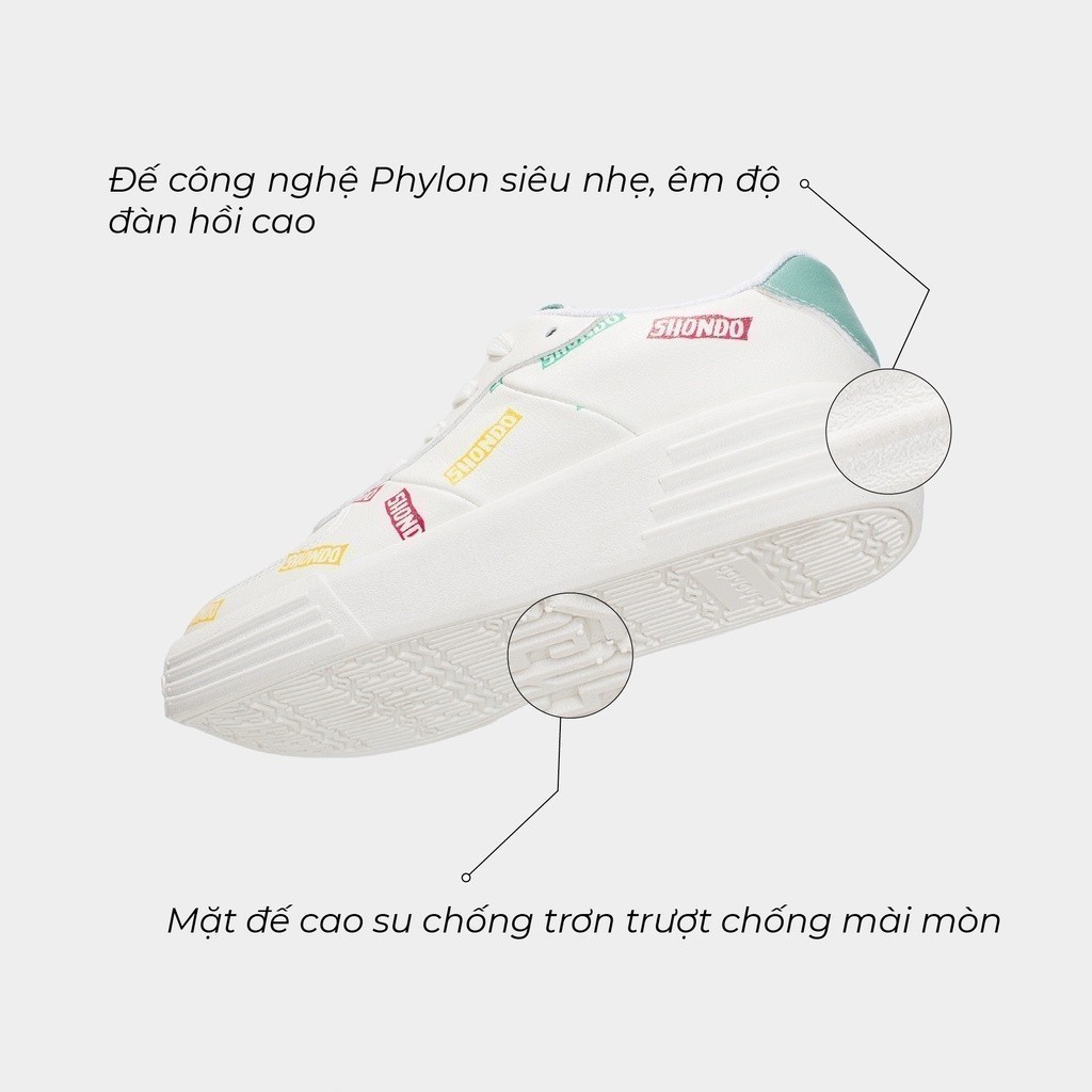Giày Sneaker Nam Nữ Shondo Sneaker Class 1 Monogram Nhiều Màu SND0058