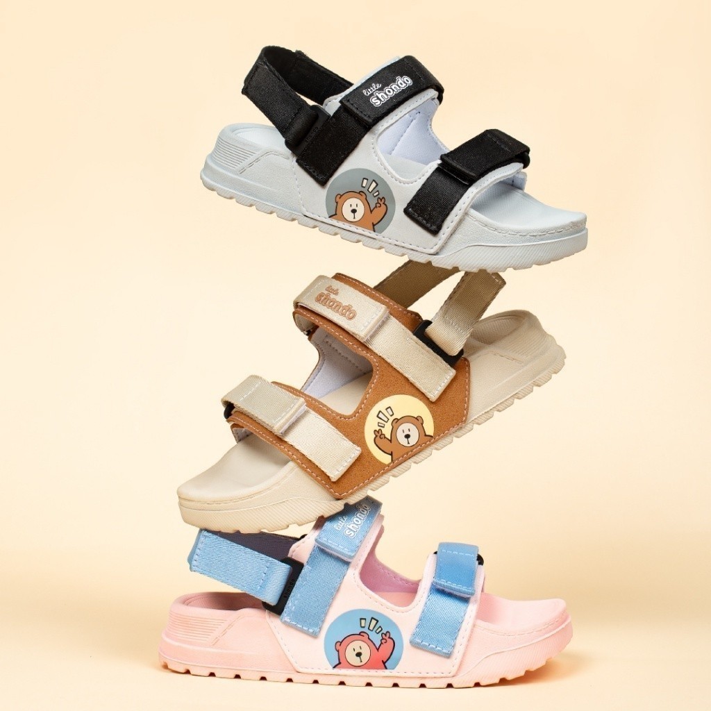 Giày Sandal Quai Dán Bé Trai Bé Gái LITTLE SHONDO Thời Trang Siêu Nhẹ Đế Mềm, Êm Đi Học Đi Chơi Hồng Tím LIT7090