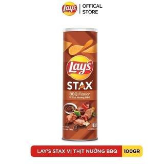 Lay's stax khoai tây miếng vị thịt nướng bbq 100gr