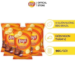 Quà tặng combo 5 lay's vị sườn nướng bbq 90gr