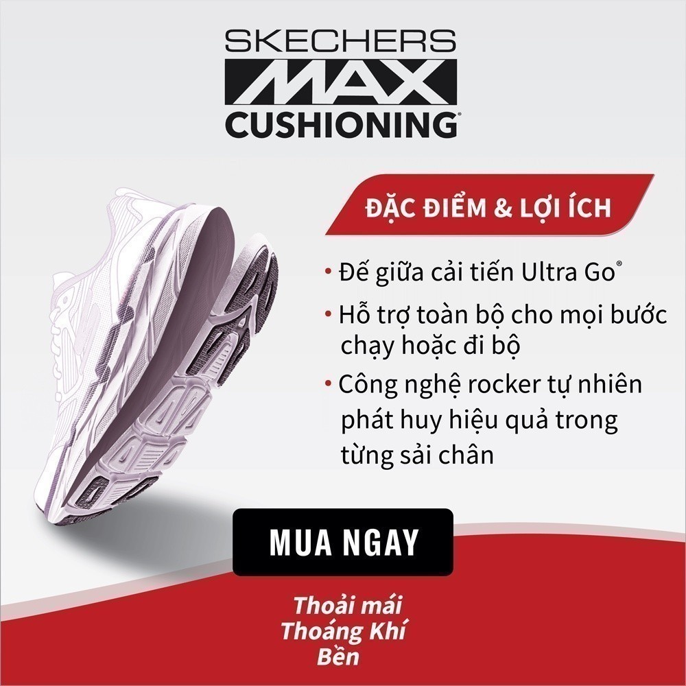 Skechers Nữ Giày Thể Thao Chạy Bộ Giặt Máy Được - 129293-LAV