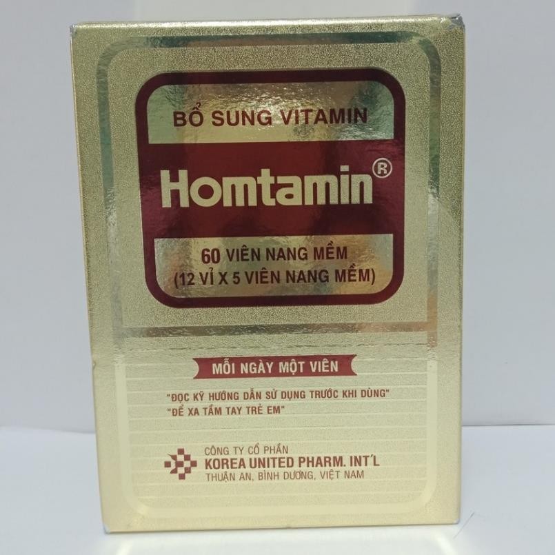 Homtamin Korea không có sâm - Bổ sung Vitamin và muối khoáng Hộp 12 vỉ x 5 viên