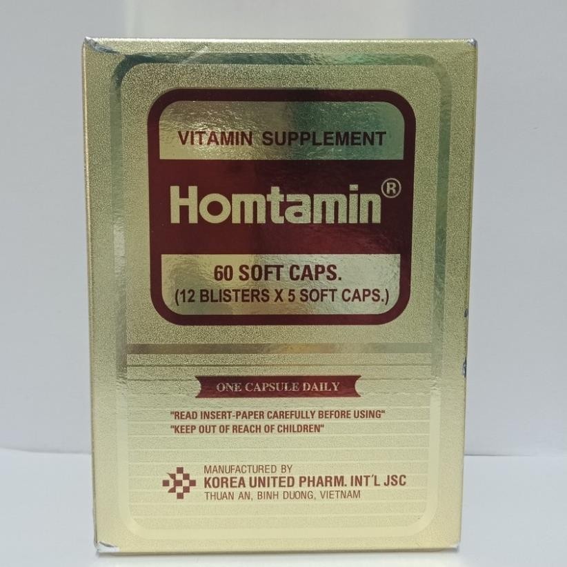 Homtamin Korea không có sâm - Bổ sung Vitamin và muối khoáng Hộp 12 vỉ x 5 viên
