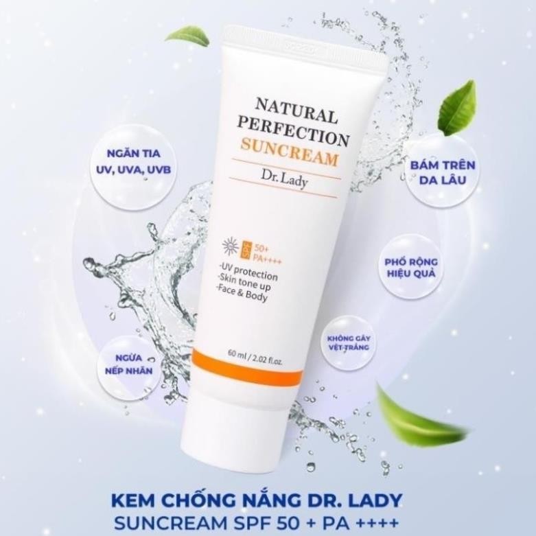 Kem chống nắng Dr. Lady Suncream 60ml nâng tone, kiềm dầu ./