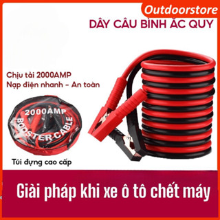 Dây câu sạc bình acquy lõi đồng to 2000A - 4 mét, khởi động ắc quy oto kích bình acquy cứu hộ chịu tải lớn xe hơi, máy