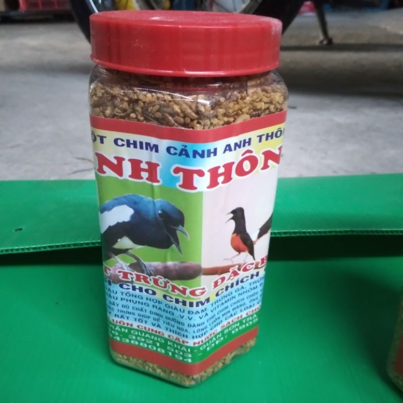 3 hủ 500gr thức ăn chim chòe than,lửa (anh thông)
