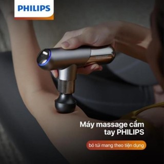 Máy Massage Cầm Tay Mini PHILIPS 7501-6 đầu massage chuyên dụng, lực đấm mạnh 8mm_BẢO HÀNH 24 THÁNG