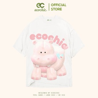 Áo Phông ECOCHIC PINK HIPPO Tee Local Brand Chính Hãng Unisex Form Rộng Oversize Premium Cotton 100% B012