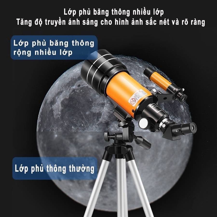 Kính viễn vọng thiên văn khúc xạ 70300, kính thiên văn mặt trăng siêu nét | BigBuy360 - bigbuy360.vn