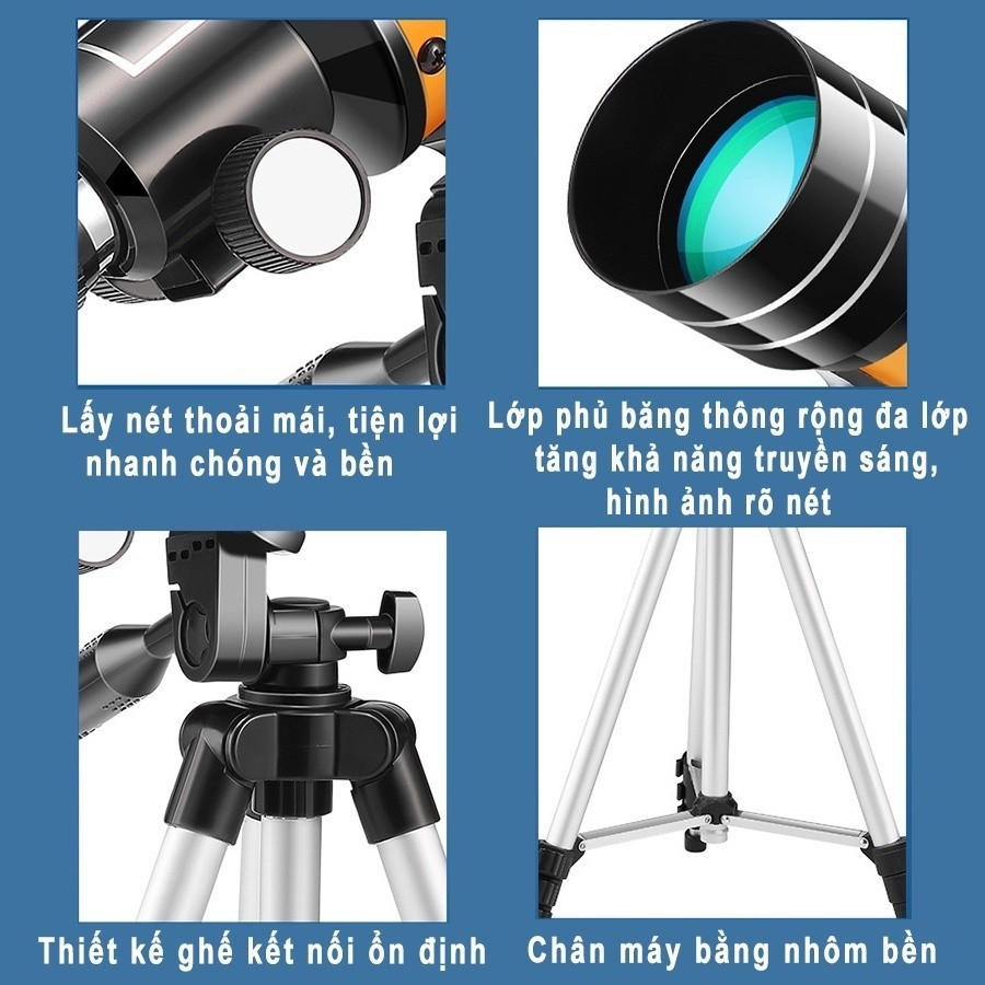Kính viễn vọng thiên văn khúc xạ 70300, kính thiên văn mặt trăng siêu nét | BigBuy360 - bigbuy360.vn