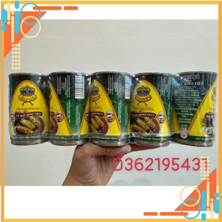 (Hàng khô) LỐC 5 LON CÁ NỤC KHO TIÊU ( siêu ngon )