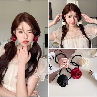 ✨✨Cột tóc hoa hồng dễ thương thanh lịch dành cho nữ, buộc tóc hoa retro