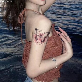 Nhãn dán hình xăm bướm đầy màu sắc cho bé gái Nhãn dán hình xăm Niche Nhãn dán hình xăm bán vĩnh viễn