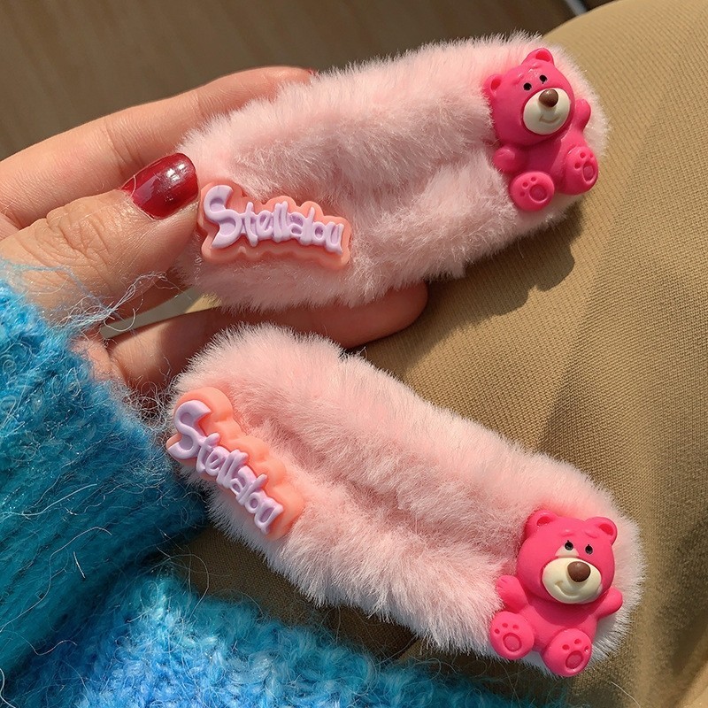 ✨✨Kẹp Tóc bb Hình Trái Tim Gấu Dâu Tây Phong Cách Hàn Quốc Khí Chất Cho Nữ Sinh
