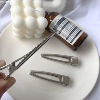 Kẹp tóc mỏ vịt rỗng màu trơn tinh tế phong cách ins