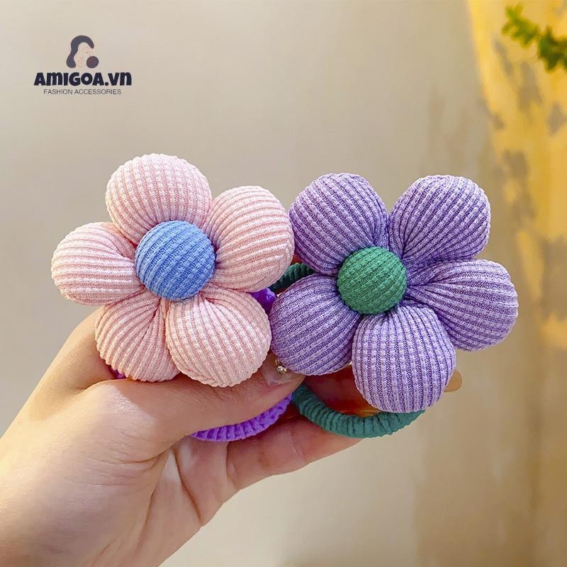 ✨✨Dây Buộc Tóc Cao Su Co Giãn Đính Hoa Dễ Thương Thời Trang 2024