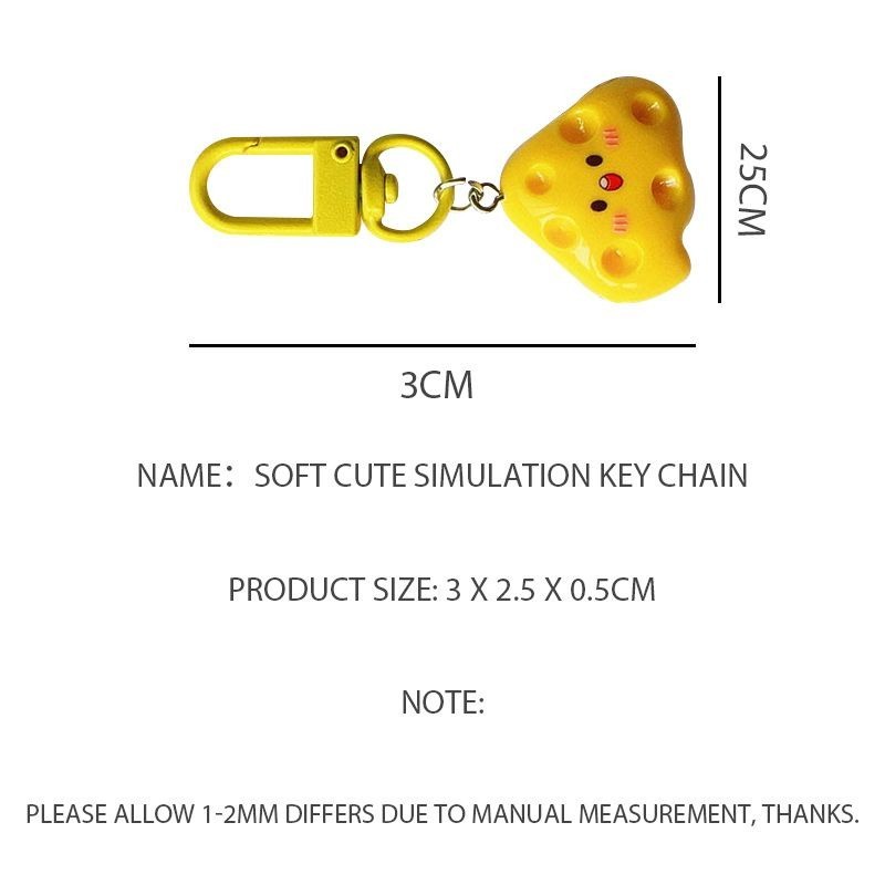 ✨✨Móc Khóa Phô Mai Quả Trứng Chiên Mềm Mại Dễ Thương Làm Quà Tặng Cho Cặp Đôi Bạn Thân