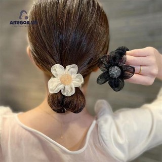 ✨✨dây buộc tóc đính đá hình hoa cúc lấp lánh thời trang cao cấ