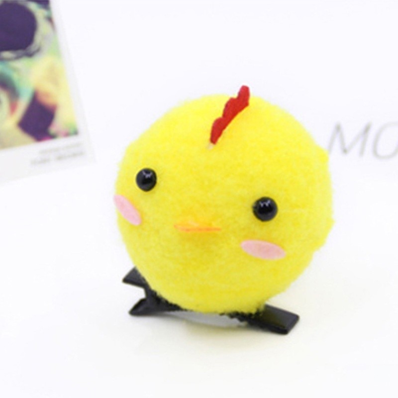 ✨✨Kẹp Tóc Hình Gà Con Ba Chiều Màu Vàng Nhồi Bông Dễ Thương Cho Bé