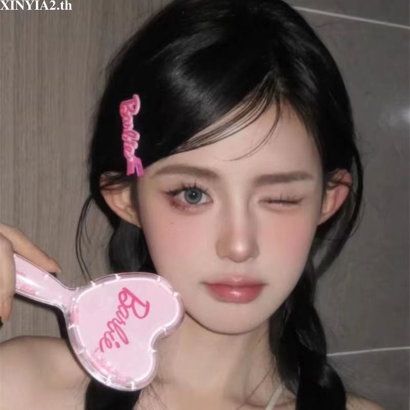 ✨✨Kẹp Tóc Mái Bằng Kim Loại Hình Chữ Barbie Màu Hồng Dễ Thương Phong Cách Hàn Quốc