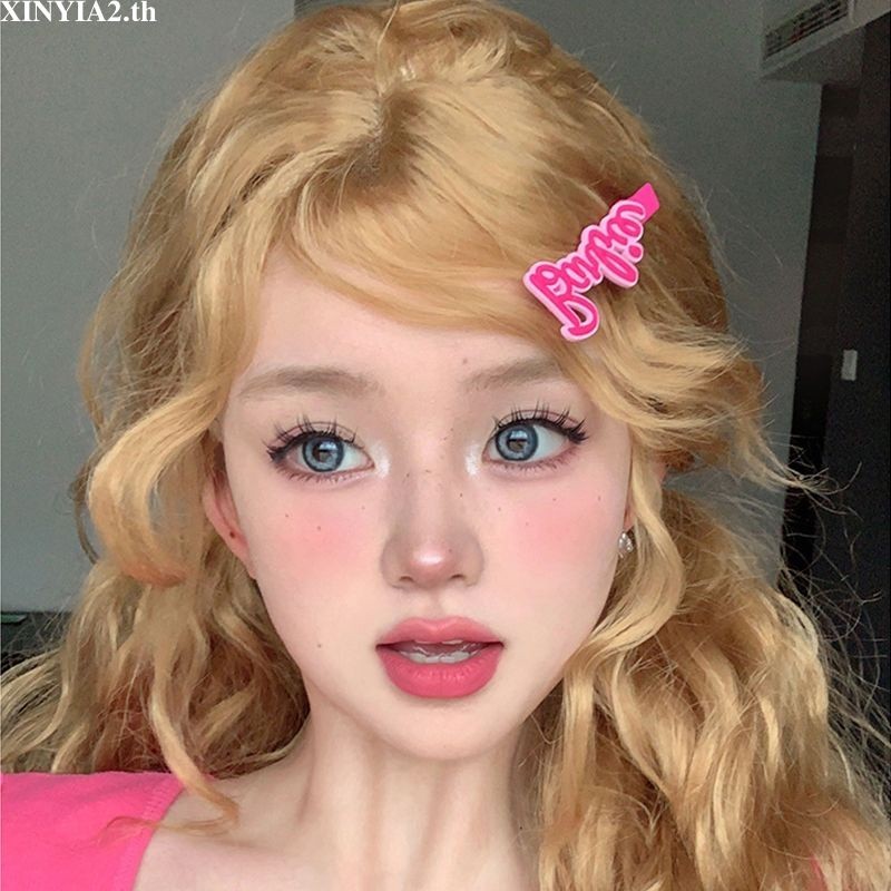 ✨✨Kẹp Tóc Mái Bằng Kim Loại Hình Chữ Barbie Màu Hồng Dễ Thương Phong Cách Hàn Quốc
