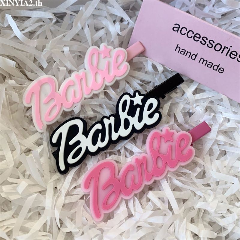 ✨✨Kẹp Tóc Mái Bằng Kim Loại Hình Chữ Barbie Màu Hồng Dễ Thương Phong Cách Hàn Quốc