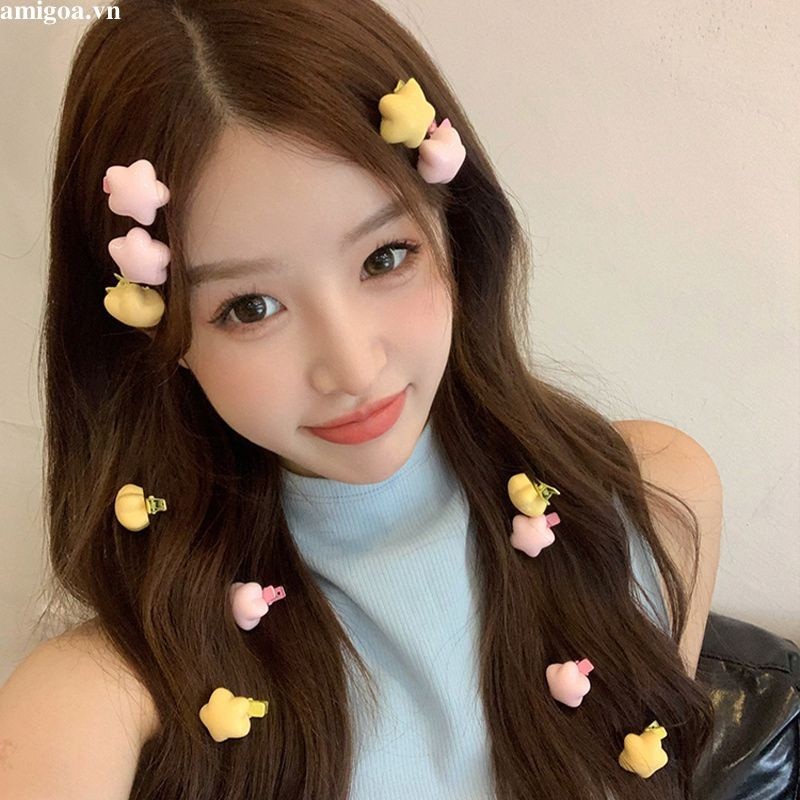 ✨✨Kẹp Tóc Nhỏ Nhắn Màu Kẹo Ngôi Sao Trái Tim Dễ Thương Ngọt Ngào Cho Bé Gái ins