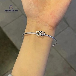 ✨✨ vòng tay hình trái tim đôi có thể điều chỉnh được thiết kế ngọt ngào