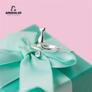 ✨✨Nhẫn Bạc Mèo Con Cực Xinh Đính Đá