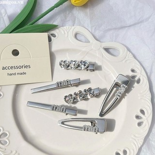 ✨✨kẹp tóc mái đính đá lấp lánh sang trọng phong cách hàn quốc dành cho nữ