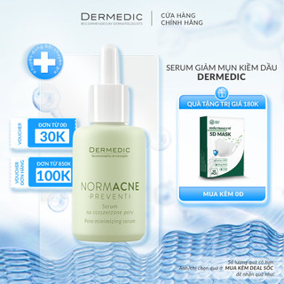 Serum Dermedic kiềm dầu se khít lỗ chân lông cho da dầu Dermedic Normacne Preventi Widened Pores Serum 30 ml