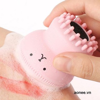 ✨✨Bàn chải làm sạch mặt trang điểm bằng silicone hình bạch tuộc đáng yêu