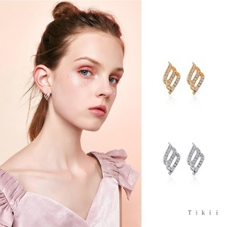 Đôi Bông Tai Hình Đôi Cánh Đính Đá Kiểu Dáng Trẻ Trung Cho Nữ