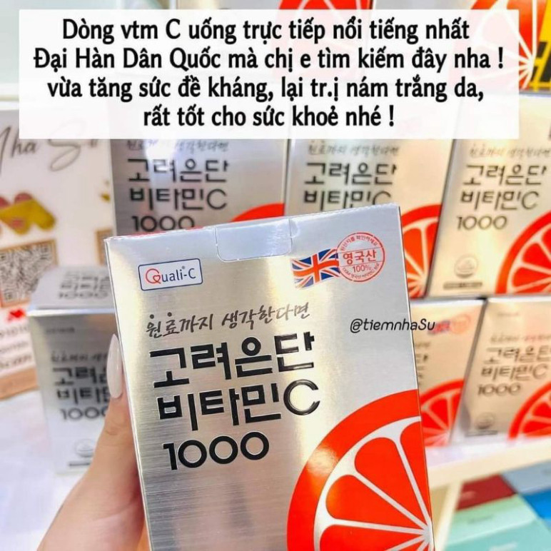 Vitamin C Eundan 1000 uống viên Vitamin C này của Hàn 2 tuần da trắng bóc luôn rồi ấy các chị ơi❗