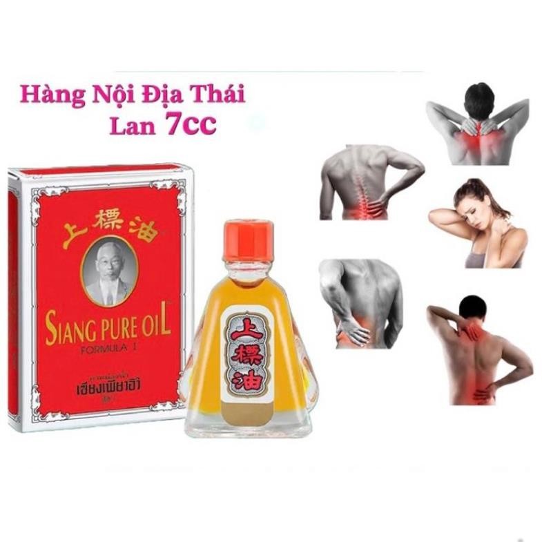 (Nội Địa) Dầu Ông Già Thái Lan Siang Pure Oil 7cc Chính Hãng Xoa Bóp Nhức Mỏi, Đau Đầu, Đau Bụng