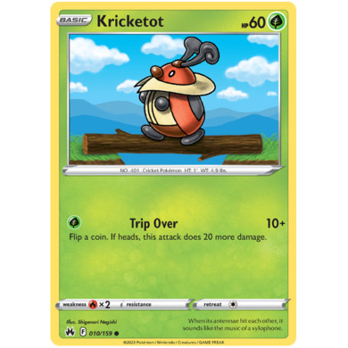 Thẻ Bài Pokemon - Kricketot [C] [010/159] [Crown Zenith]